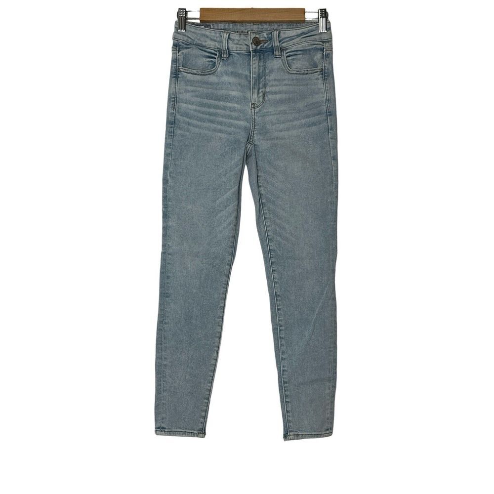 American Eagle Jeans Women Size 6‎ High Rise Stretch Light Wash Skinny